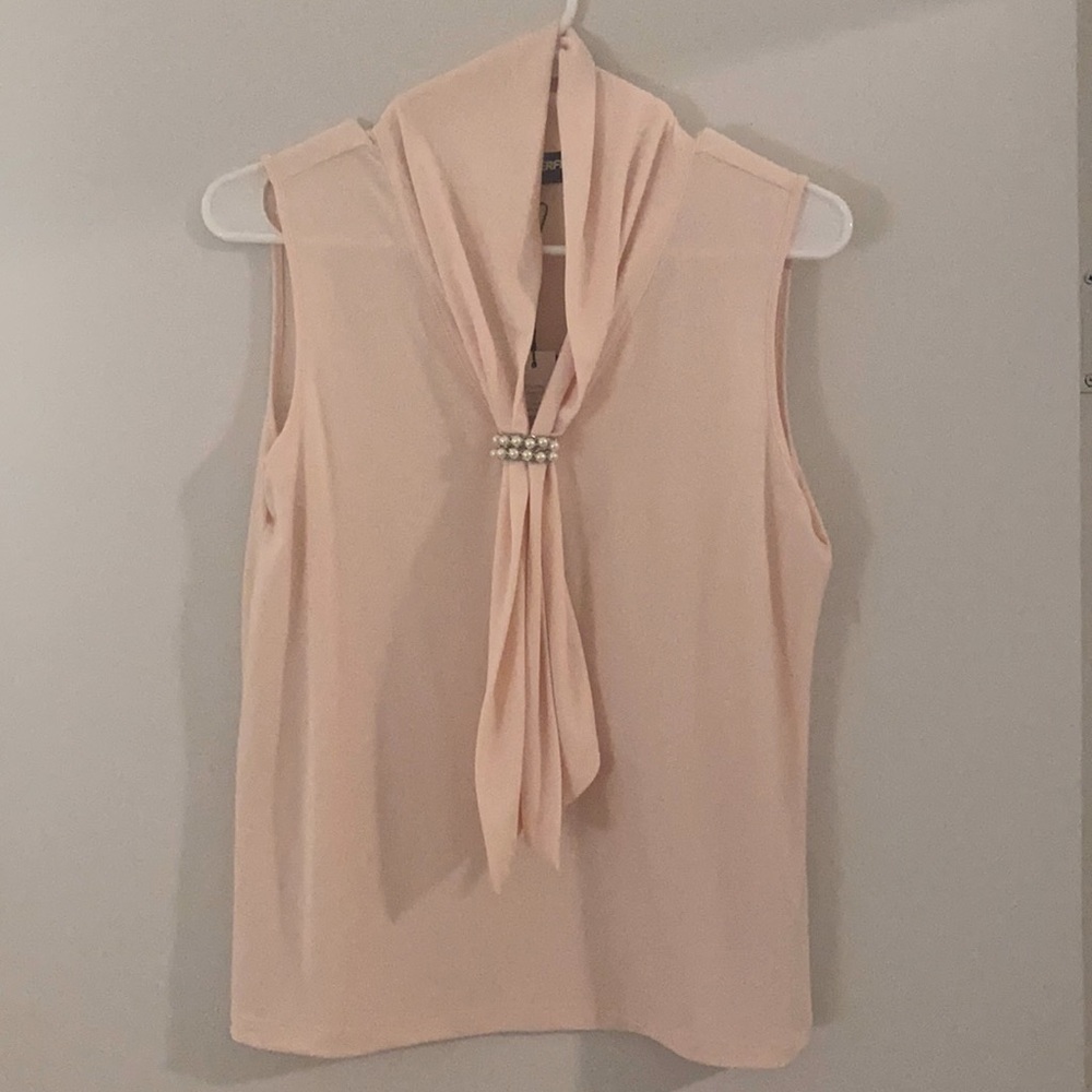 Karl Lagerfeld Light Pink Blouse with Pearls NWT